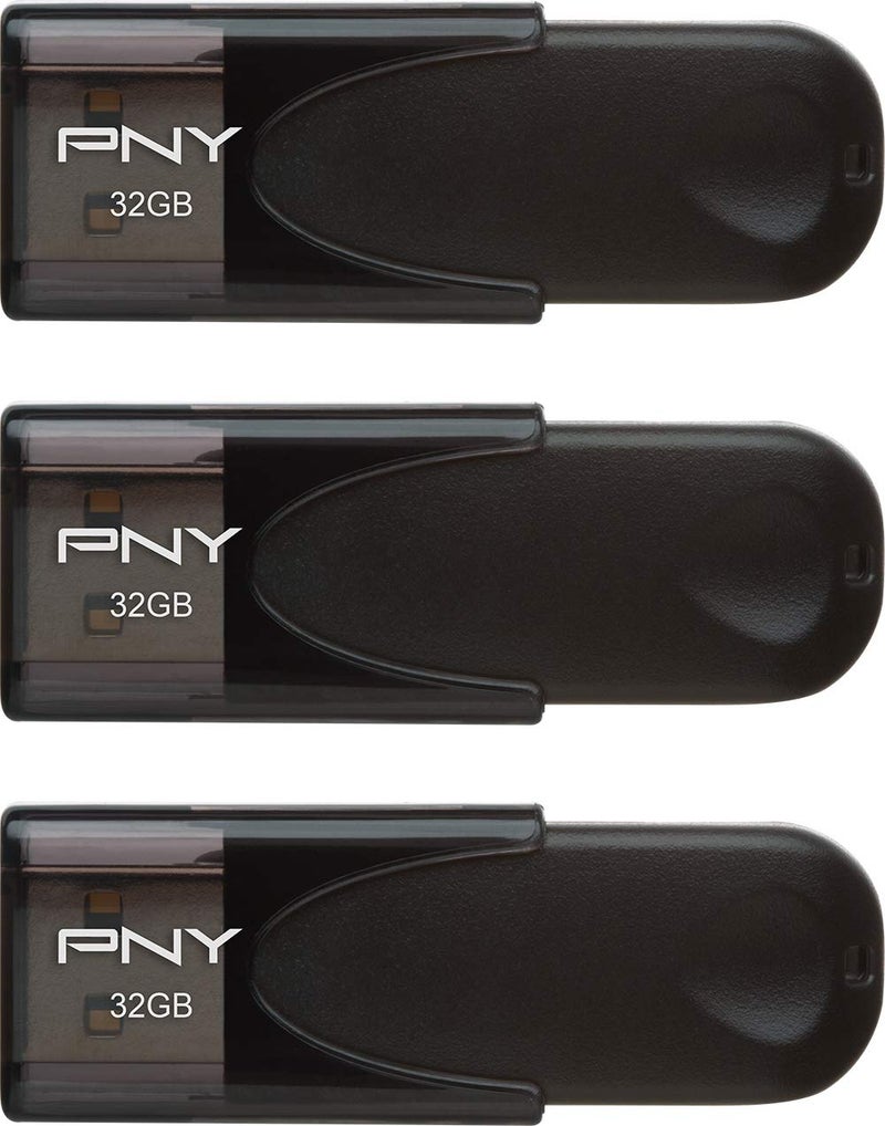 PNY 32GB AttachÃ© 4 USB 2.0 Flash Drive 3-Pack - Image 1